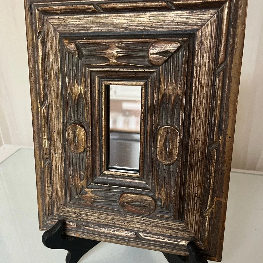 Decorative Wood and Gold Wall Mirror